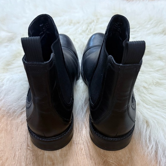 Cole Haan Men's Black Conway Waterproof Leather Cap-Toe Chelsea Boots Size 10.5 - Picture 3 of 9